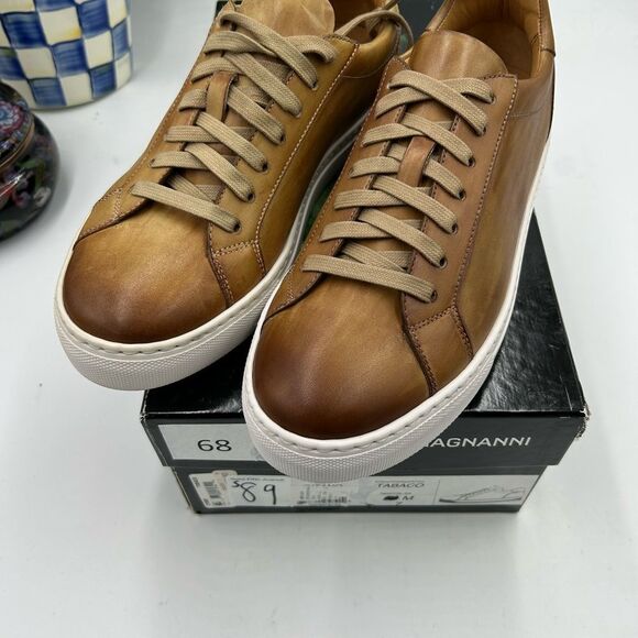 Men's Magnanni  leather sneakers size 7, made in Portugal - Picture 2 of 9